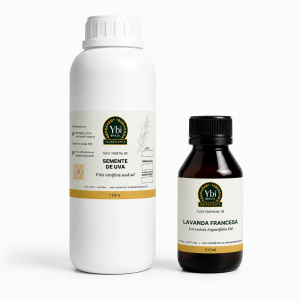 kit dois óleos 1 L e 100 ml Toque relaxante com aroma sofisticado e sensação de acolhimento imediato.